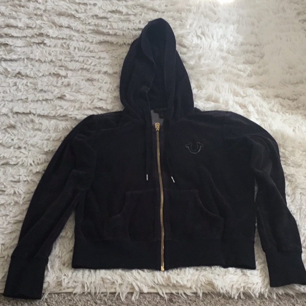 True Religion Dark Gray Zip Hoodie